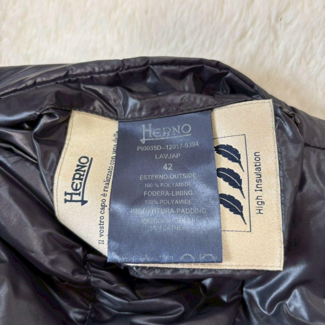 HERNO　ヘルノ　ダウンジャケット　黒　ブラック　42