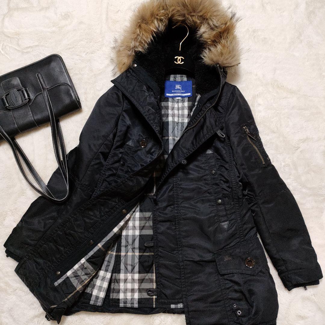 美品✨️バーバリー ブルーレーベル モッズコート Мサイズ 2way ブラック