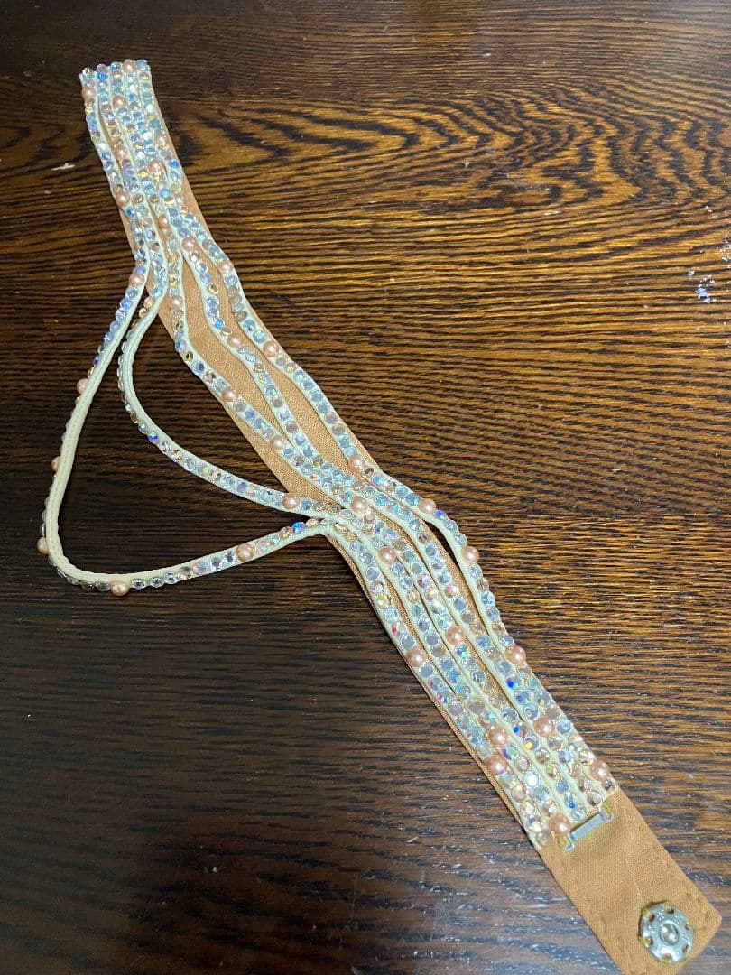 社交ダンスドレス　Mサイズ　ピーチオレンジカラー