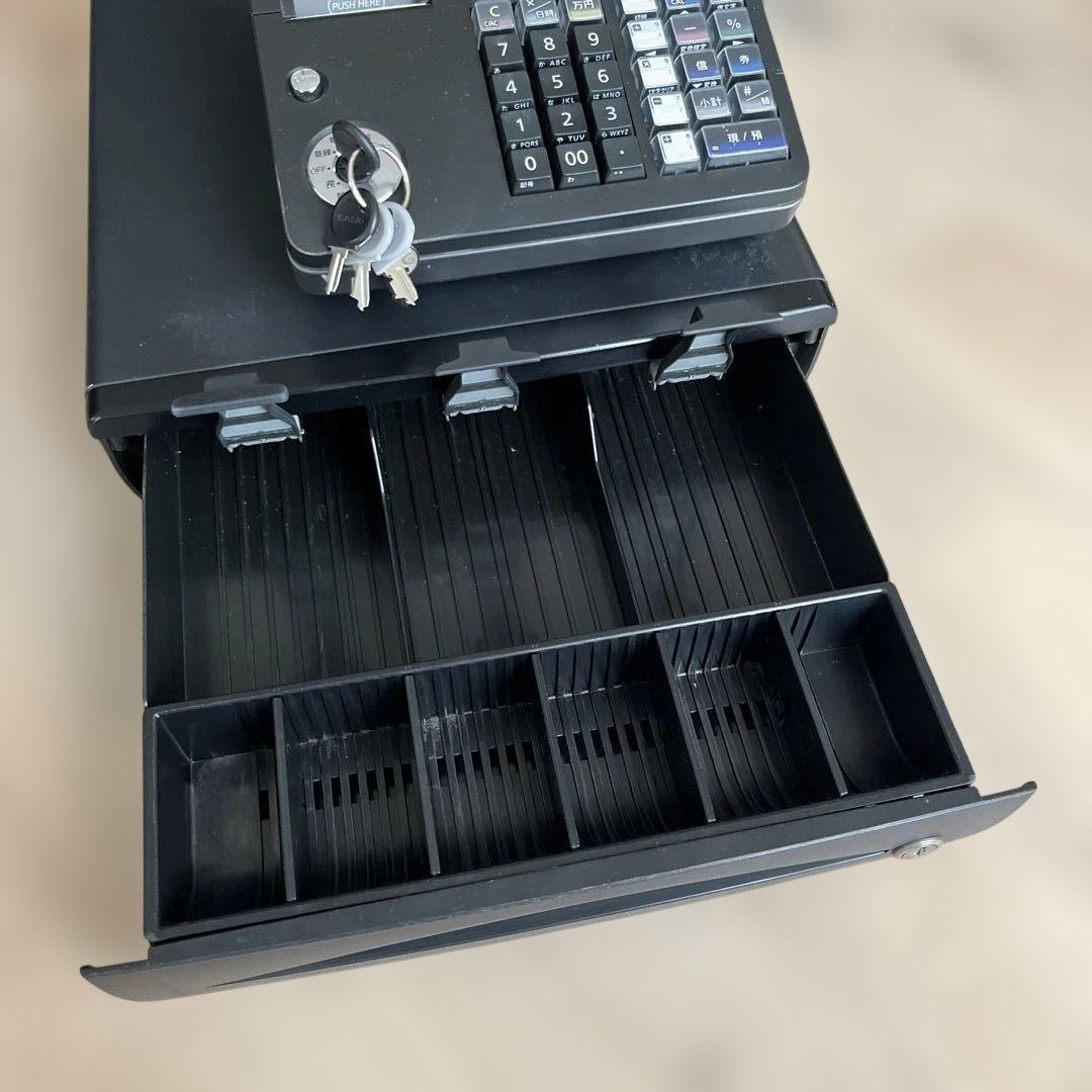 カシオ電子レジスター TE-300説明書鍵付き 黒