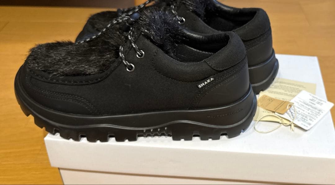 値下済☆美品　今期新作　SHAKA ファー付きチロルモックシューズ 2025AW