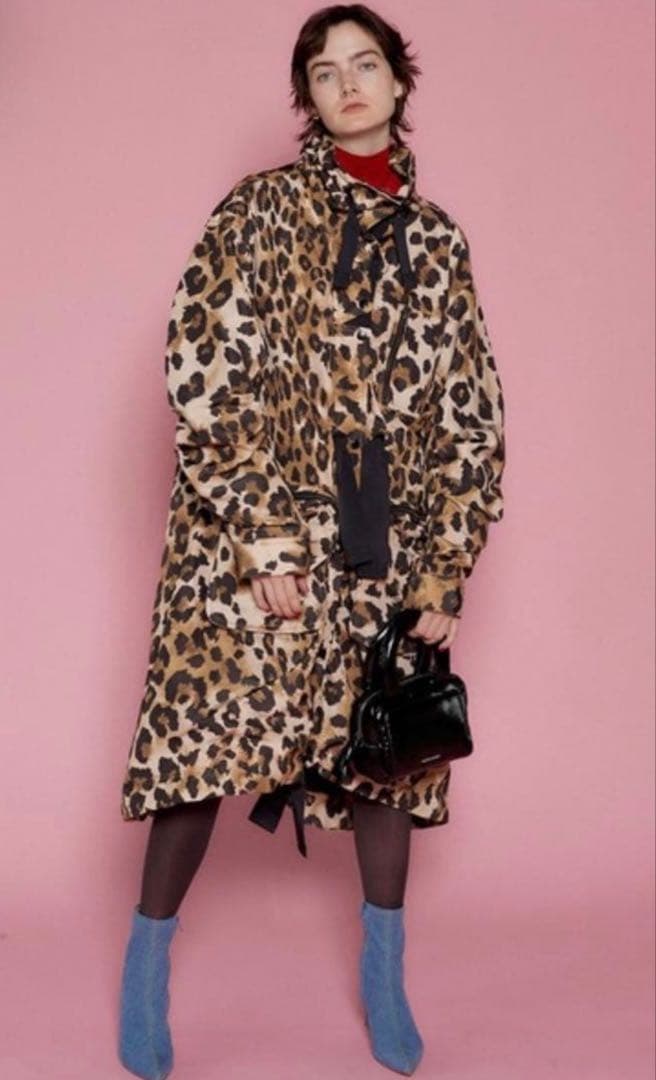 MAISON SPECIAL ヒョウ柄モッズコート /FREE 大人アニマル柄
