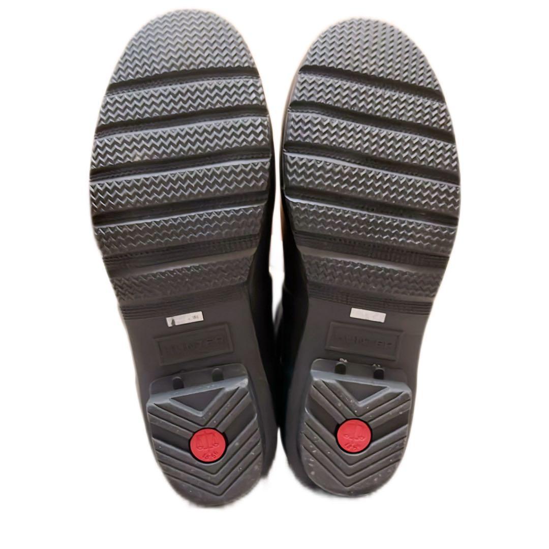 HUNTER ハンター ブラック ロングブーツ レインブーツ バックル付き 39