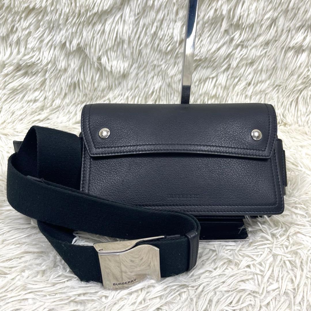 専用品‼️ BURBERRY バーバリー　ボディバッグ　ロゴ押し　オールレザー