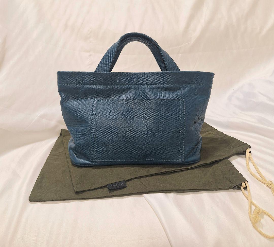 ブルーaniary アニアリ　クロッシングレザー ミニトートバッグ　ゴルフ