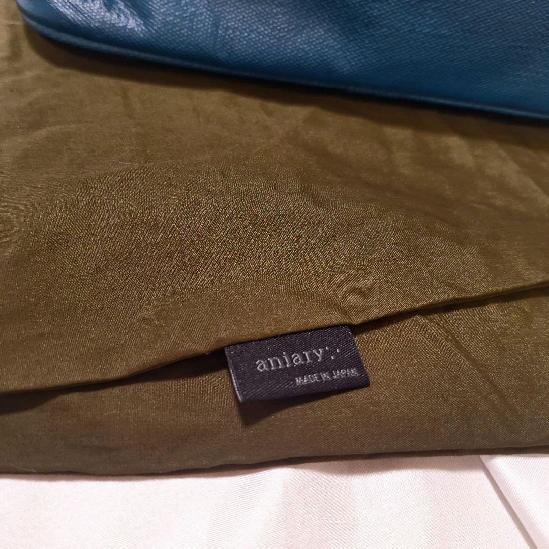 ブルーaniary アニアリ　クロッシングレザー ミニトートバッグ　ゴルフ