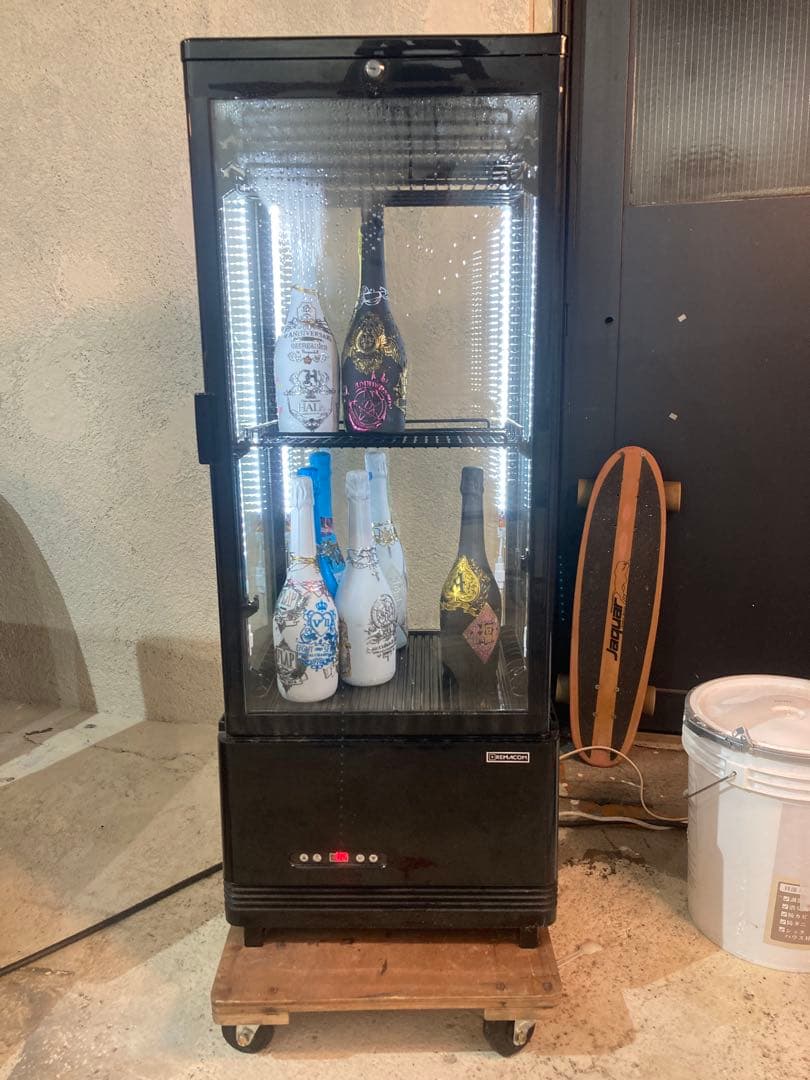 【引き取り限定 】4面ガラス冷蔵ショーケース105L