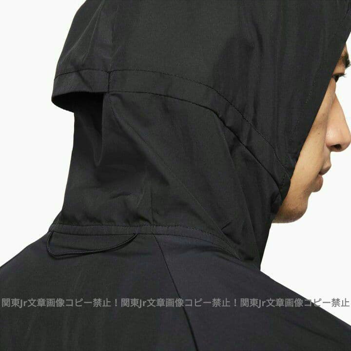 ランニングパーカー BK ウインドブレーカー ウーブン RUN ジャケット M