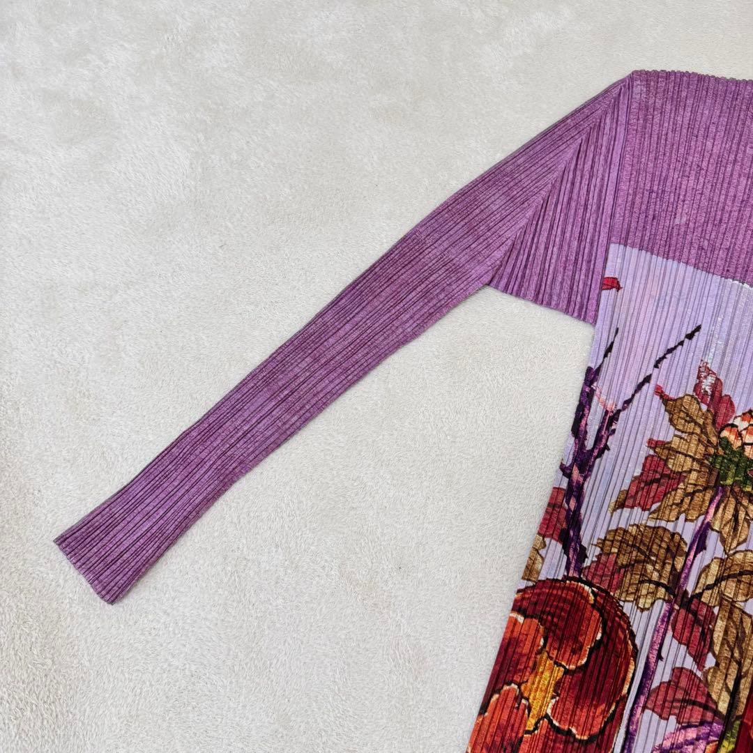 極美品✨PLEATS PLEASE プリーツ　花柄　シャツ　長袖　サイズ3