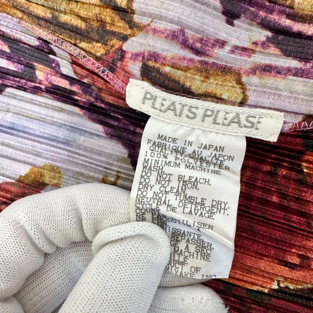 極美品✨PLEATS PLEASE プリーツ　花柄　シャツ　長袖　サイズ3