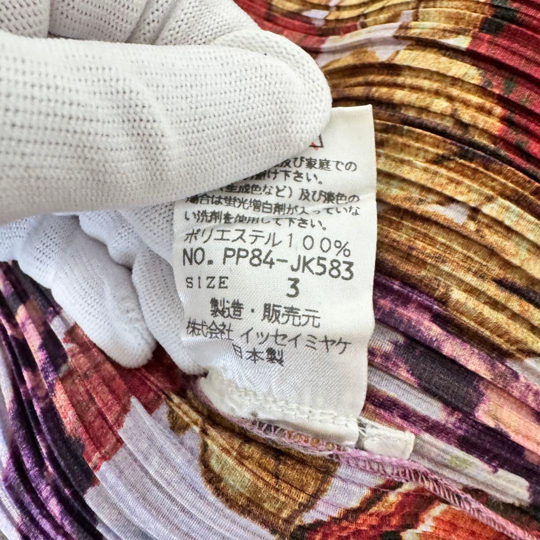 極美品✨PLEATS PLEASE プリーツ　花柄　シャツ　長袖　サイズ3