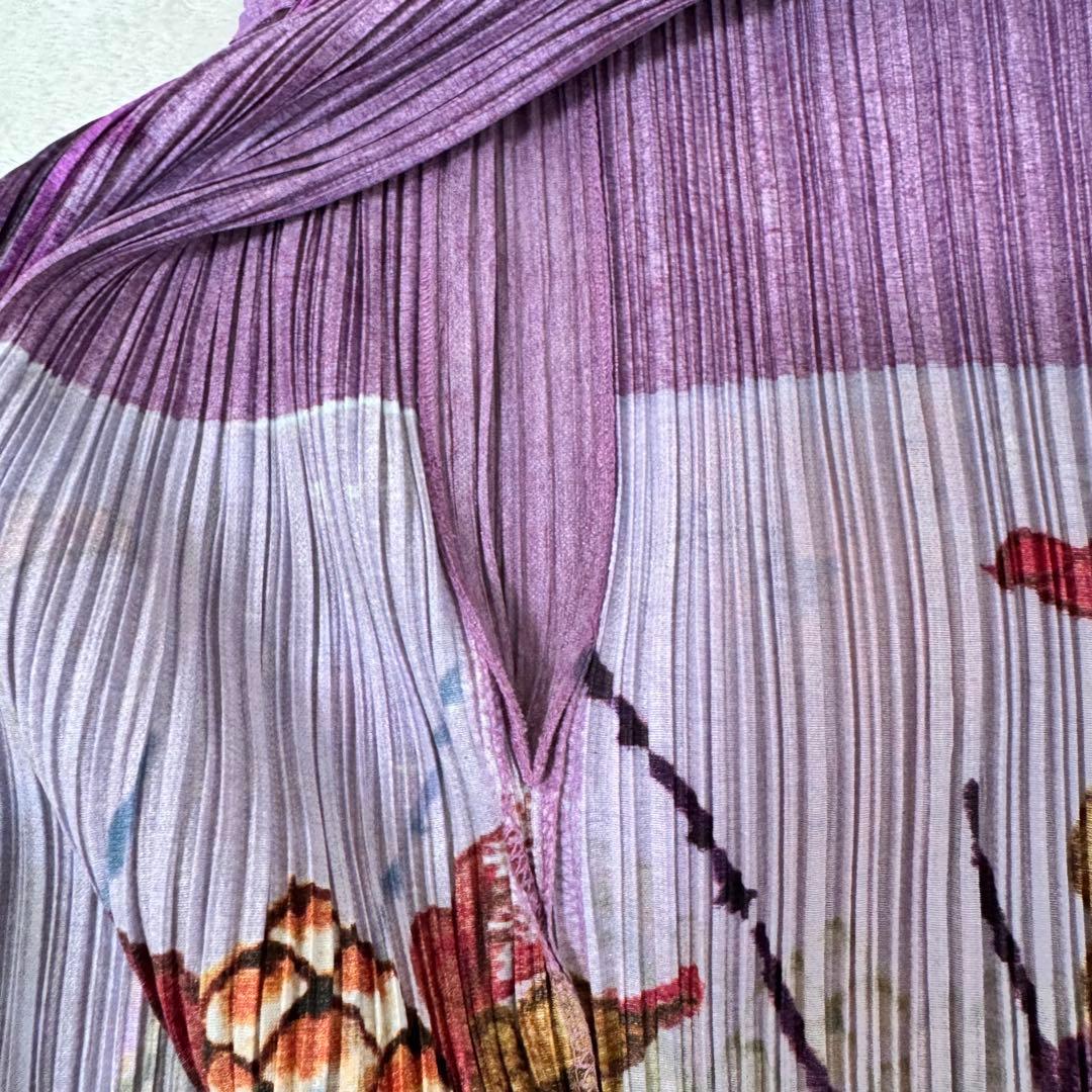 極美品✨PLEATS PLEASE プリーツ　花柄　シャツ　長袖　サイズ3