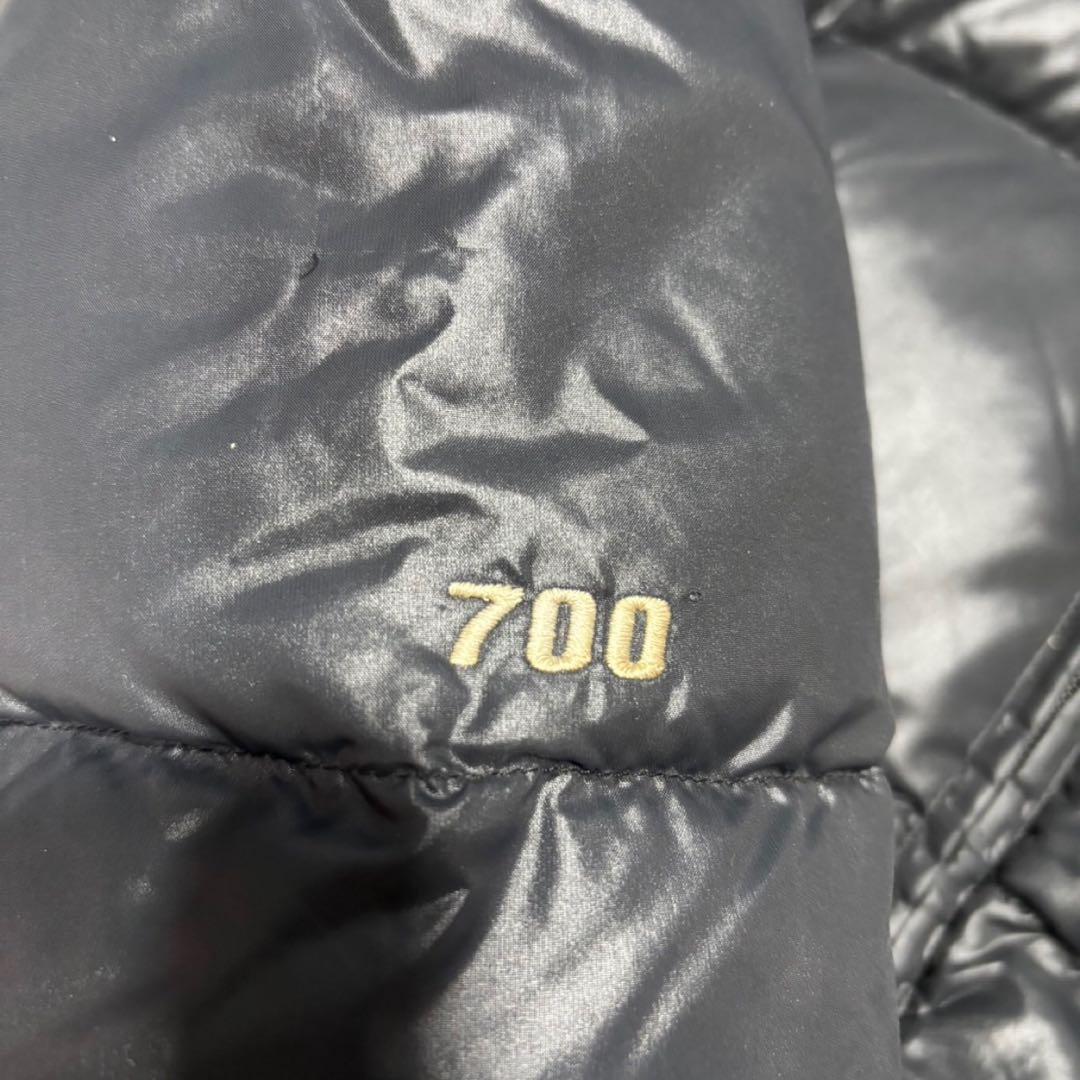 ☆人気　ノースフェイス　刺繍ロゴ　ダウンジャケット　ファーブラック　レディースL