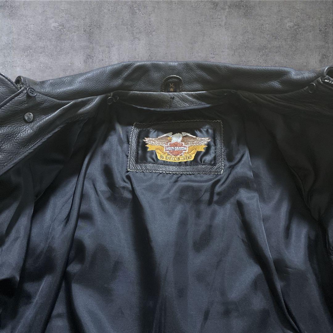 【純正】ハーレーダビッドソン 本革 ライダース キルティング MW シボ