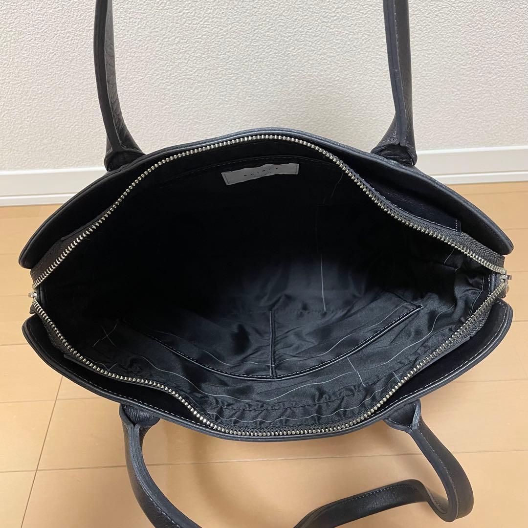 【美品】アニアリ aniary トートバッグ レザー 肩がけ ブラック