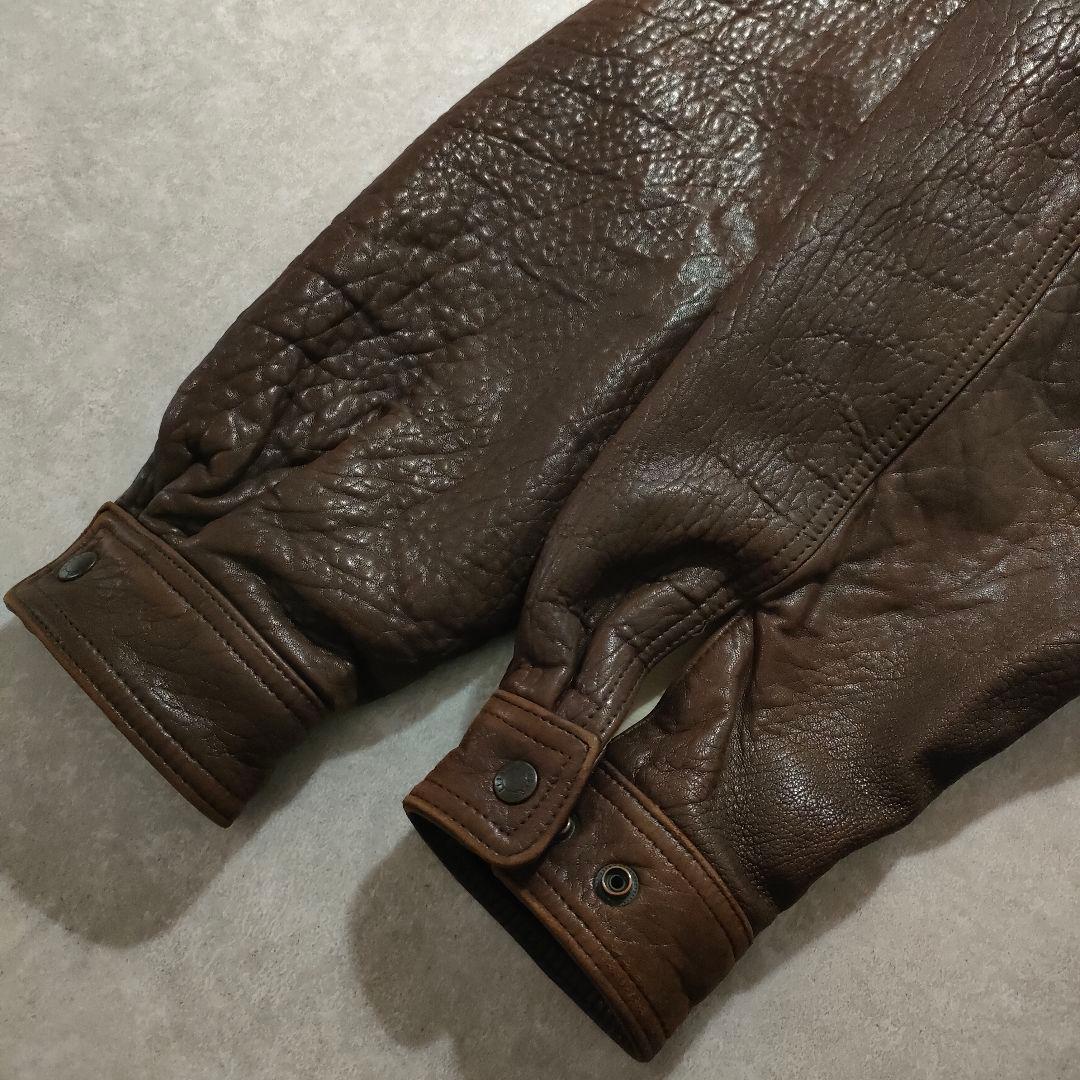 極上/James Dean/leather jacket/羊/シボvintage