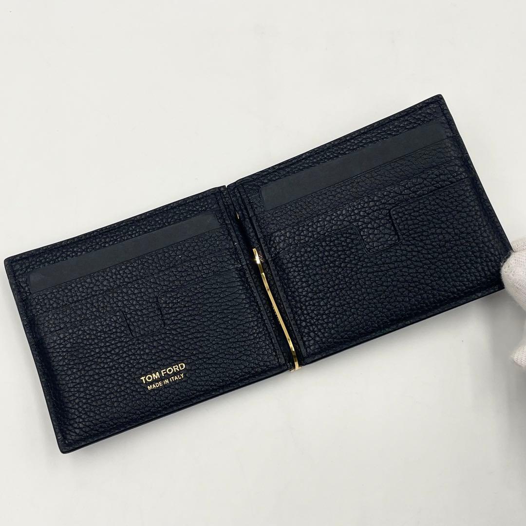 現行•未使用級✨TOM FORD トムフォード マネークリップ 折り財布TFロゴ