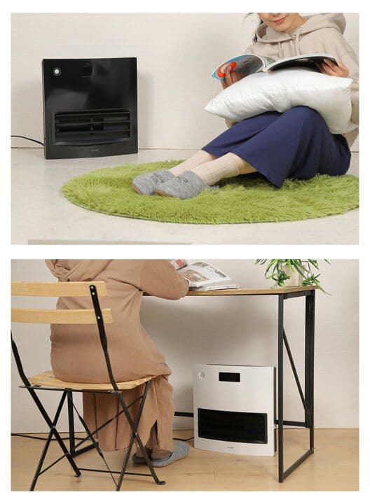 QUADS QS101Y 自動ルーバー機能付大風量セラミックヒーター ホワイト