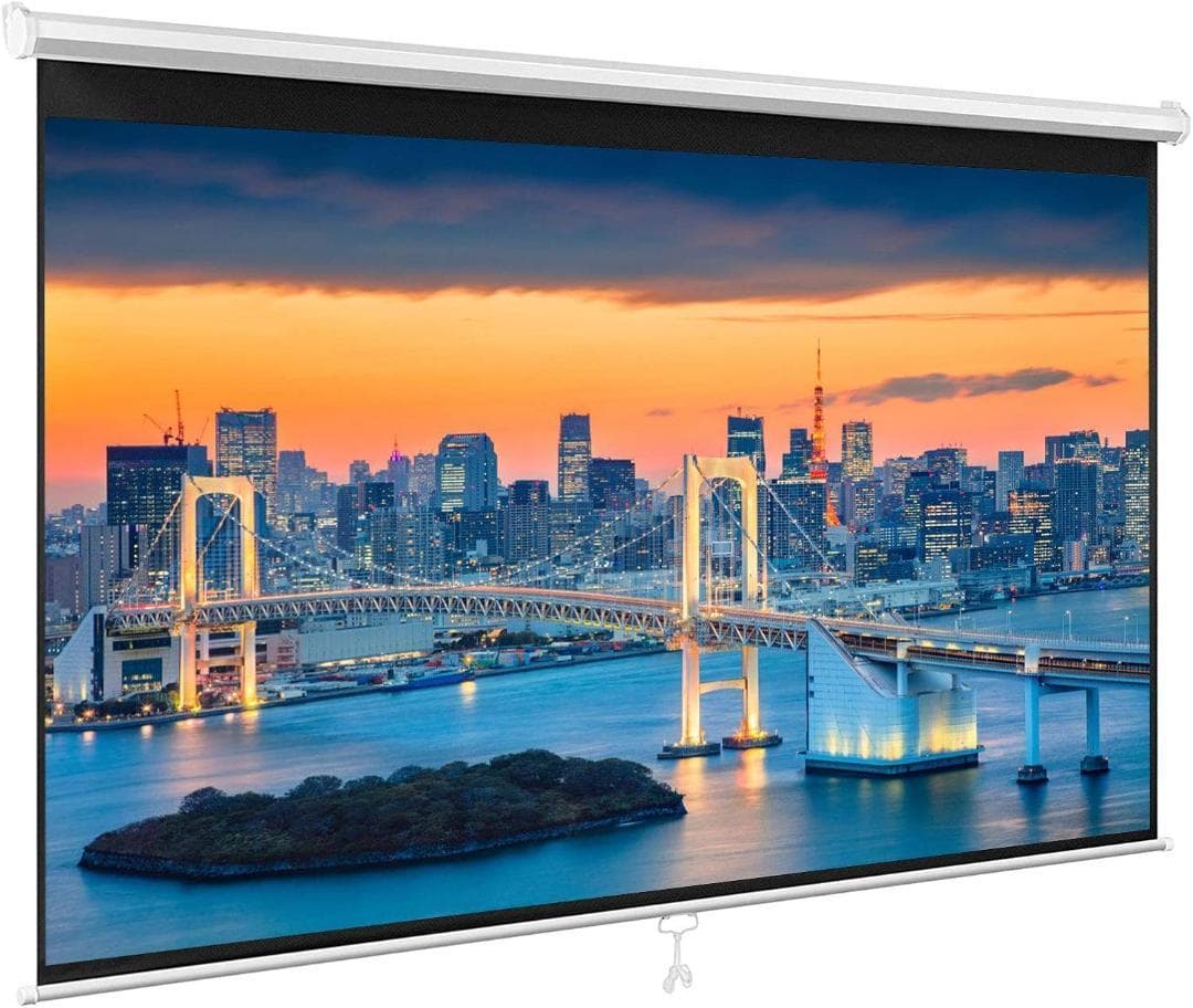 【開封・未使用】 プロジェクター スクリーン 84インチ 4：3 4K 自立式