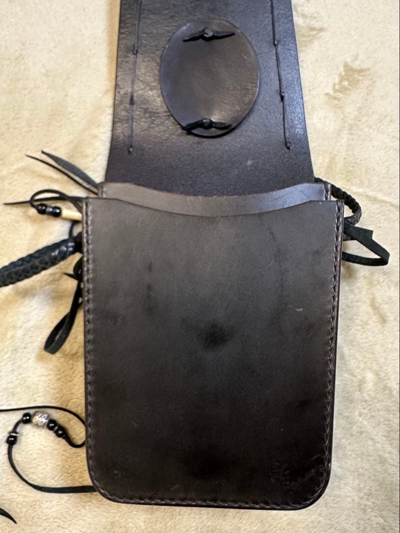 【Bigtwin】レザーコンチョ　メディスン　バッグ 美品