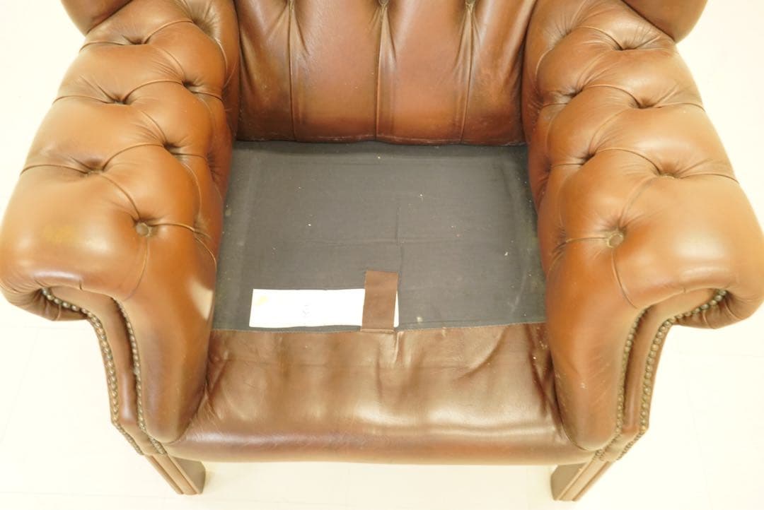 期間限定割引　英国　ヴィンテージ　チェスターフィールド　イギリス製ブラウン