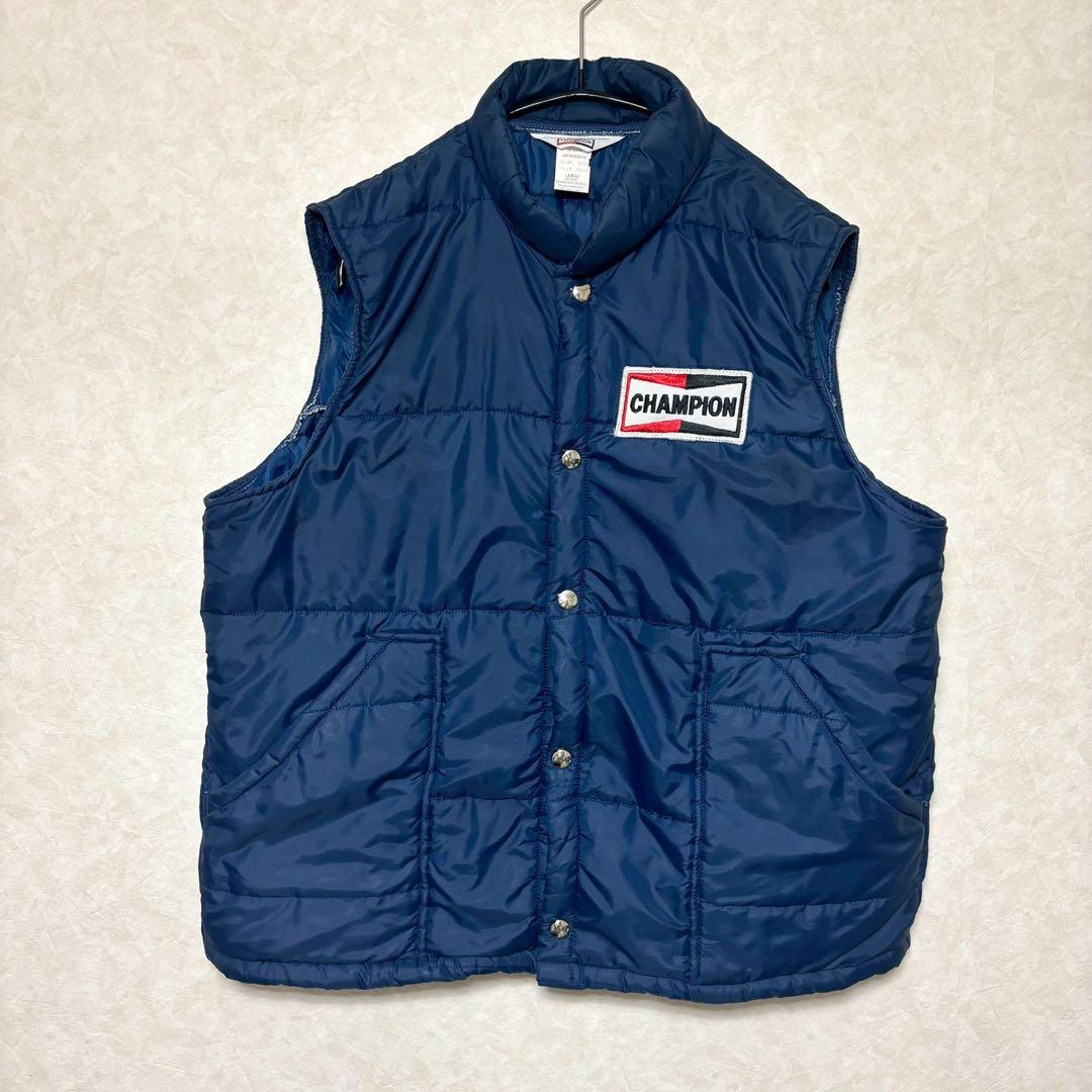 美品70s CHAMPION SPARK PLUGS レーシング ベスト L
