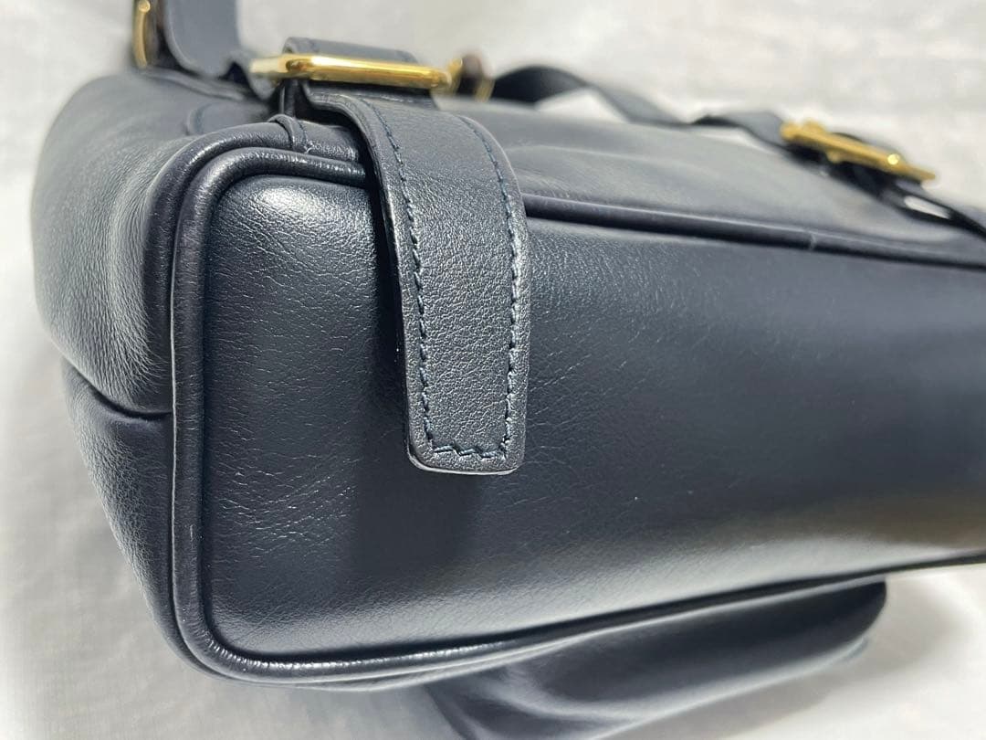 【オールドグッチ】GUCCI ミニ バンブーリュック ネイビー