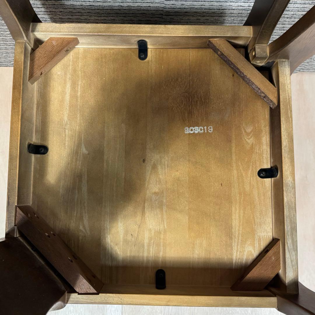 カリモク ルスティック コーナーベンチチェア たのメル便 引き取り値引き有り