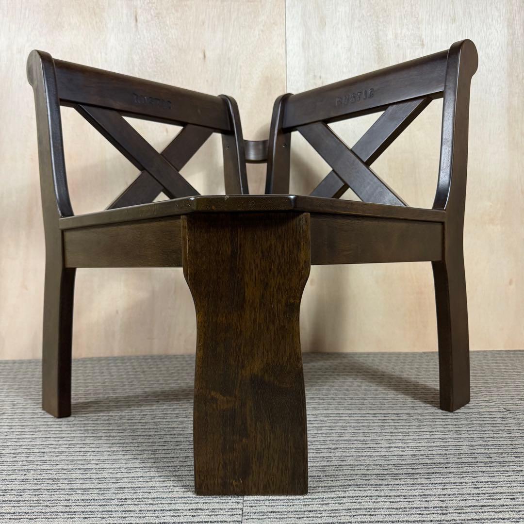 カリモク ルスティック コーナーベンチチェア たのメル便 引き取り値引き有り