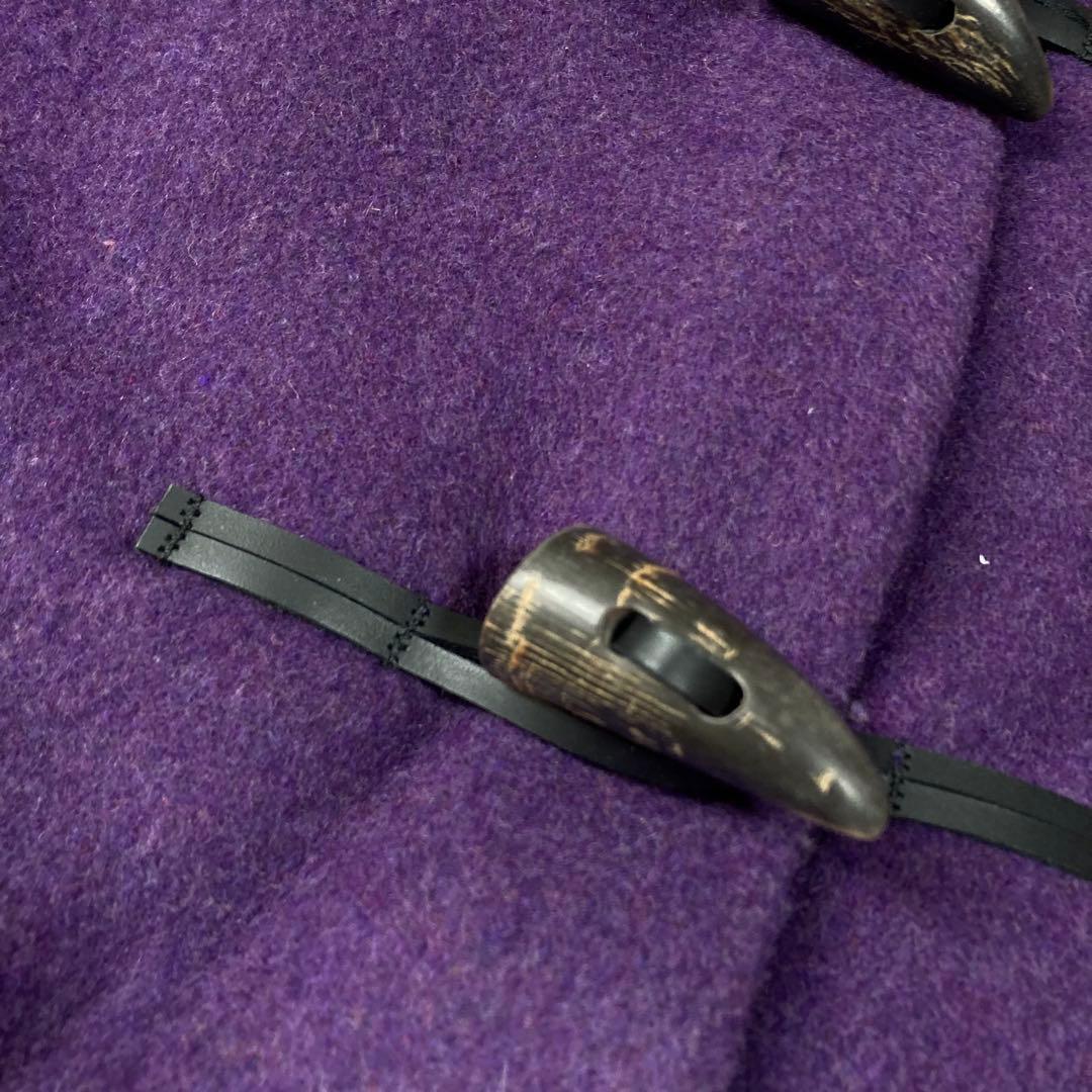 美品 ロンドントラディション ダッフルコート チェック柄 ロング パープル