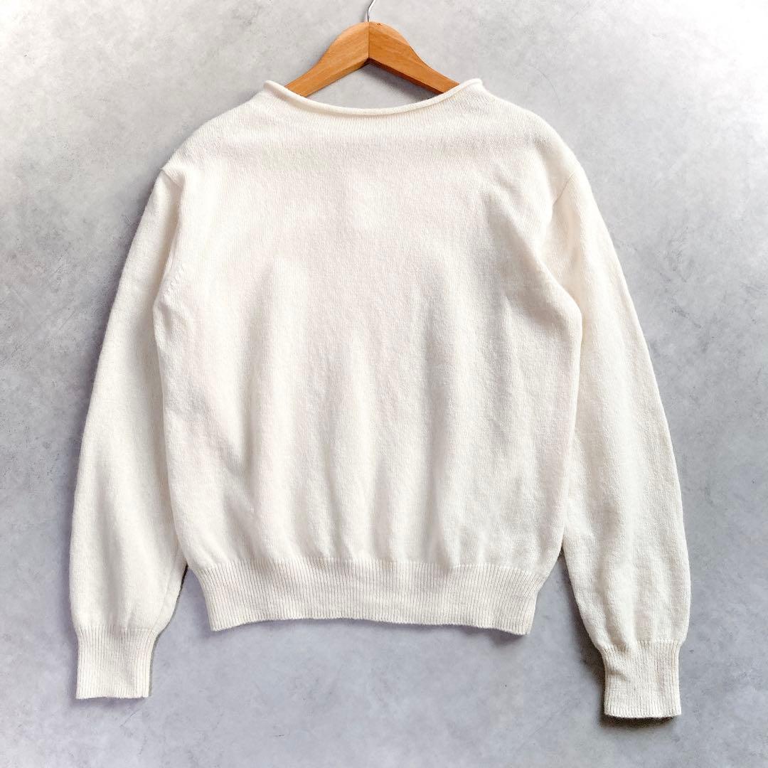 美品 マーガレットハウエル ニットセーター カシミヤ ウール ホワイト系 M