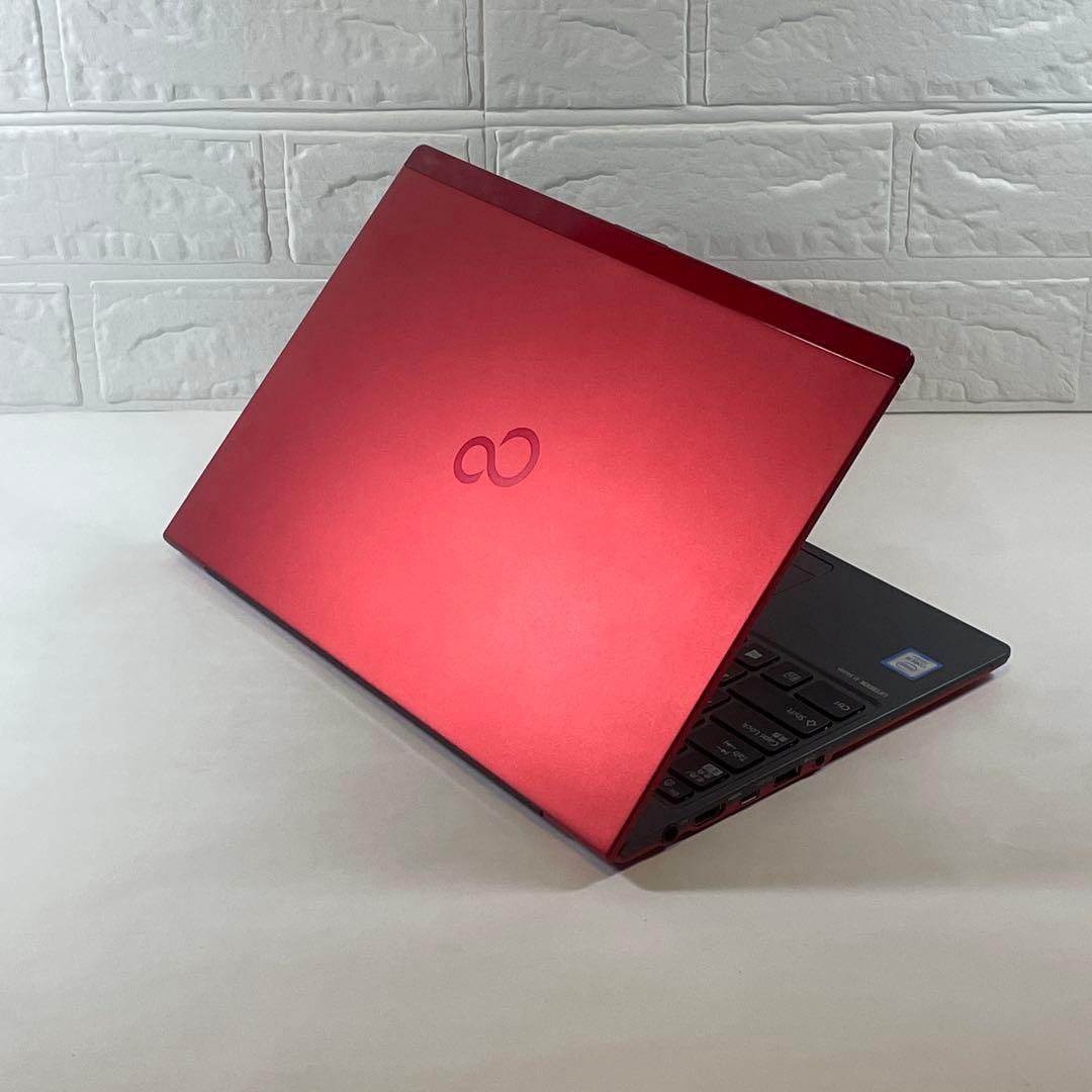 【超軽量】LIFEBOOK◇レッド◇SSD◇カメラ付◇ChatGPT搭載◇