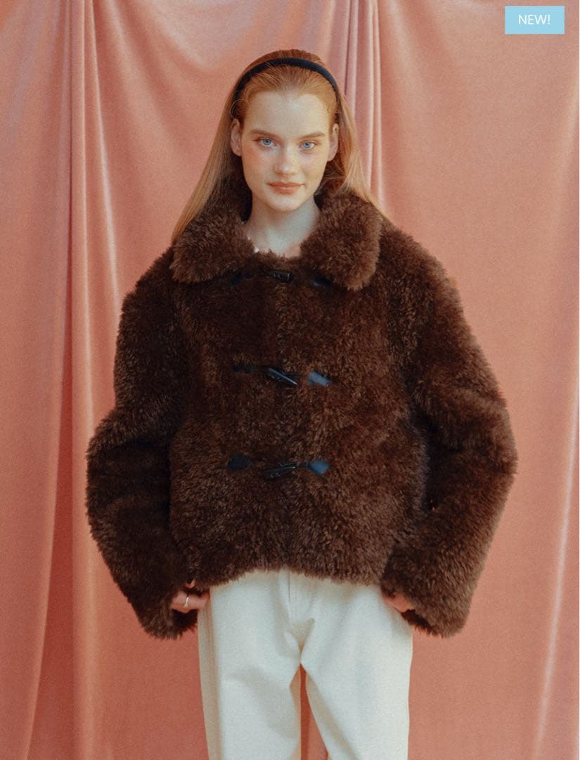 アリソンブラウン FLUFFY TEDDY BEAR DUFFLE COAT