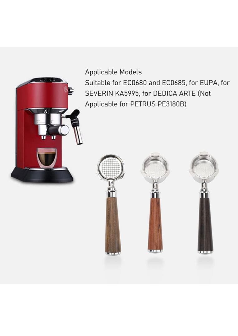 【アナ】付属品一部未使用・ボトムレスフィルター+オマケ付】デロンギデディカ