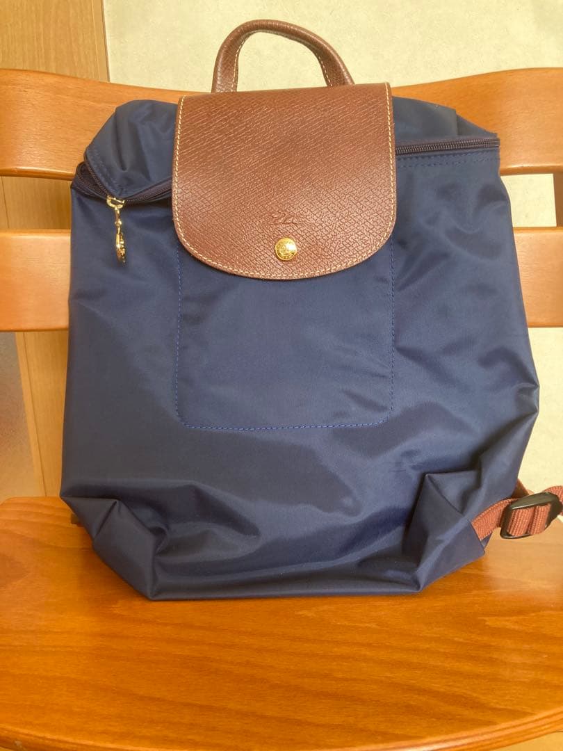 【美品】ロンシャン　Longchamp リュック　プレアージュ　ネイビー