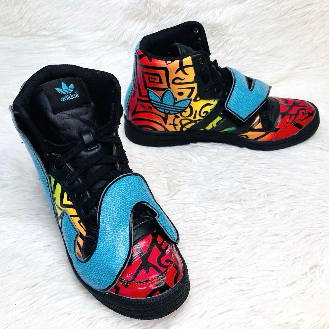 【希少モデル】25㌢ジェレミー・スコット×アディダス　レターズ　トロピカルカラー