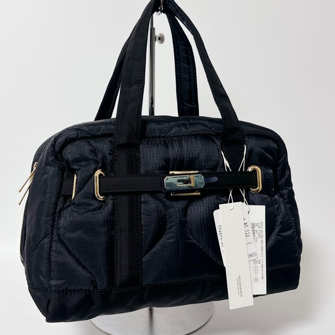 【タグ付き】SITA PARANTICA キルティングボストン　ブラック