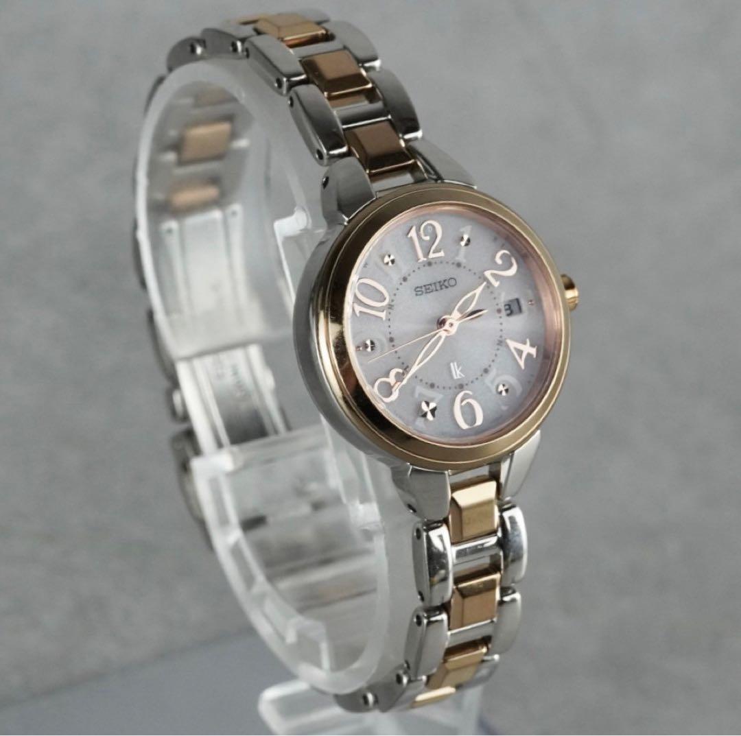 エレガンスな1本☆SEIKO LUKIA コンビ 腕時計 防水 電波ソーラー
