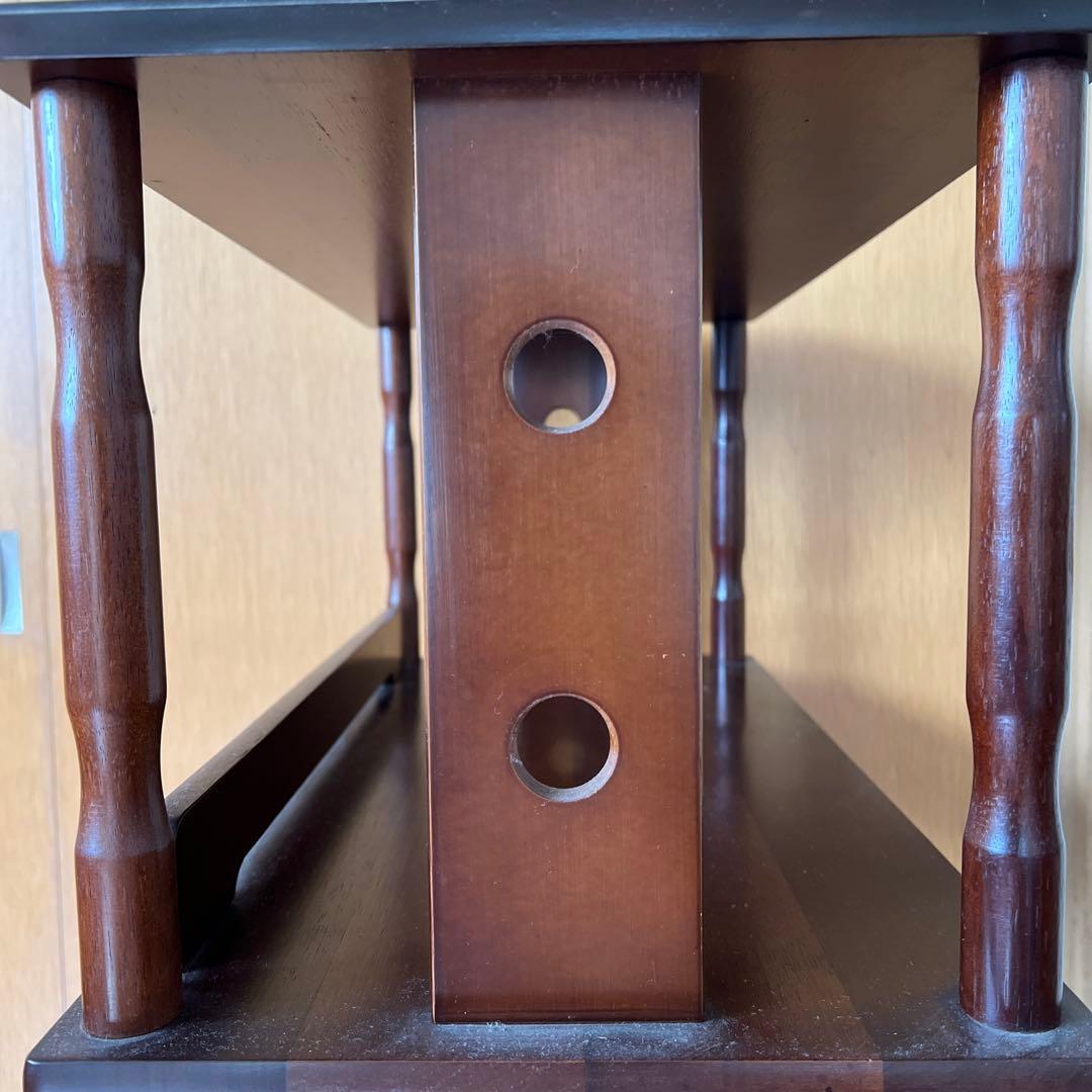 【A】木製ラック ダークブラウン オープンシェルフ　ビンテージ