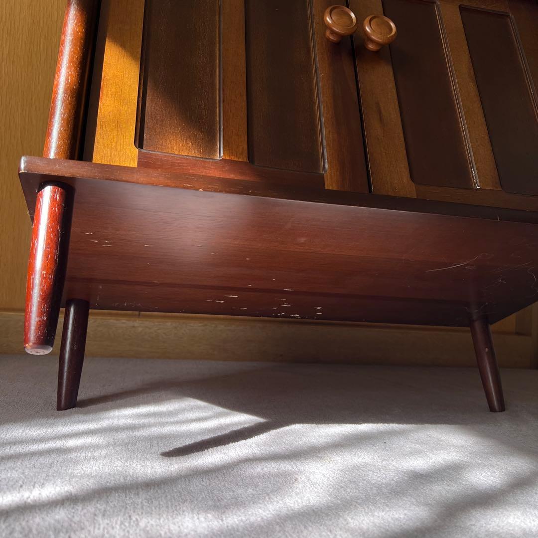 【A】木製ラック ダークブラウン オープンシェルフ　ビンテージ