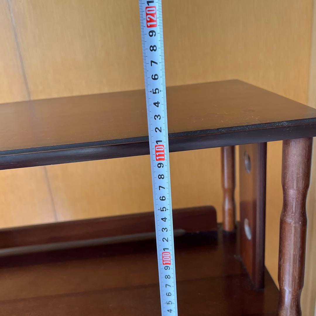 【A】木製ラック ダークブラウン オープンシェルフ　ビンテージ